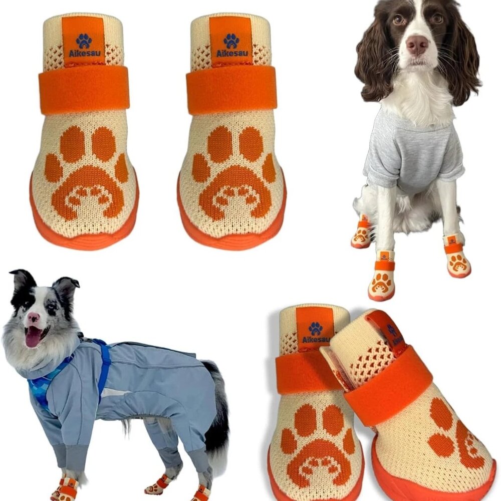 Dog Shoes for Large Dogs, Anti Slip Paw Protectors Suitable for Outdoor, Large
